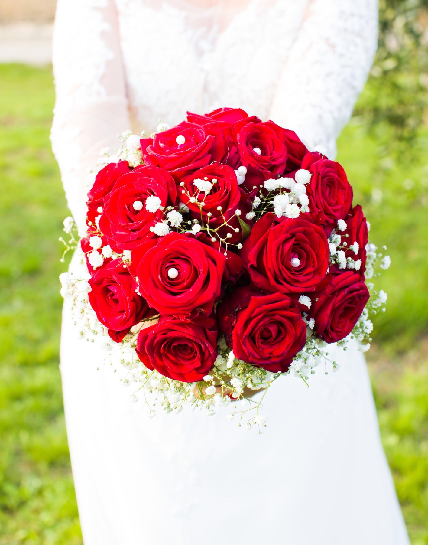 Bouquet de mariée roses rouges #M3 - Clara fleurs